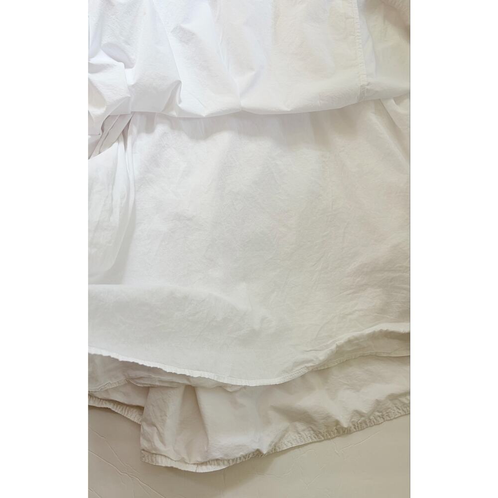 White Cotton Maxi Dress Cutout Empire Waist Pockets Boho Verandah By Vina - Picture 10 of 11